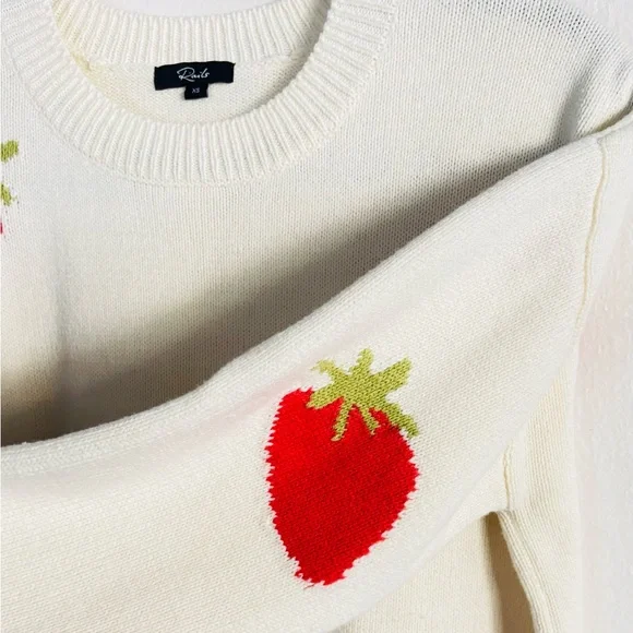 Rails “Perci” Cream Sweater with Red Strawberry Design. Size XS - Picture 7 of 12